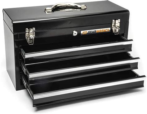 gearwrench 20inch 3 drawer steel tool box|GearWrench 83151 20'' 3 Drawer Black Steel Tool Box .